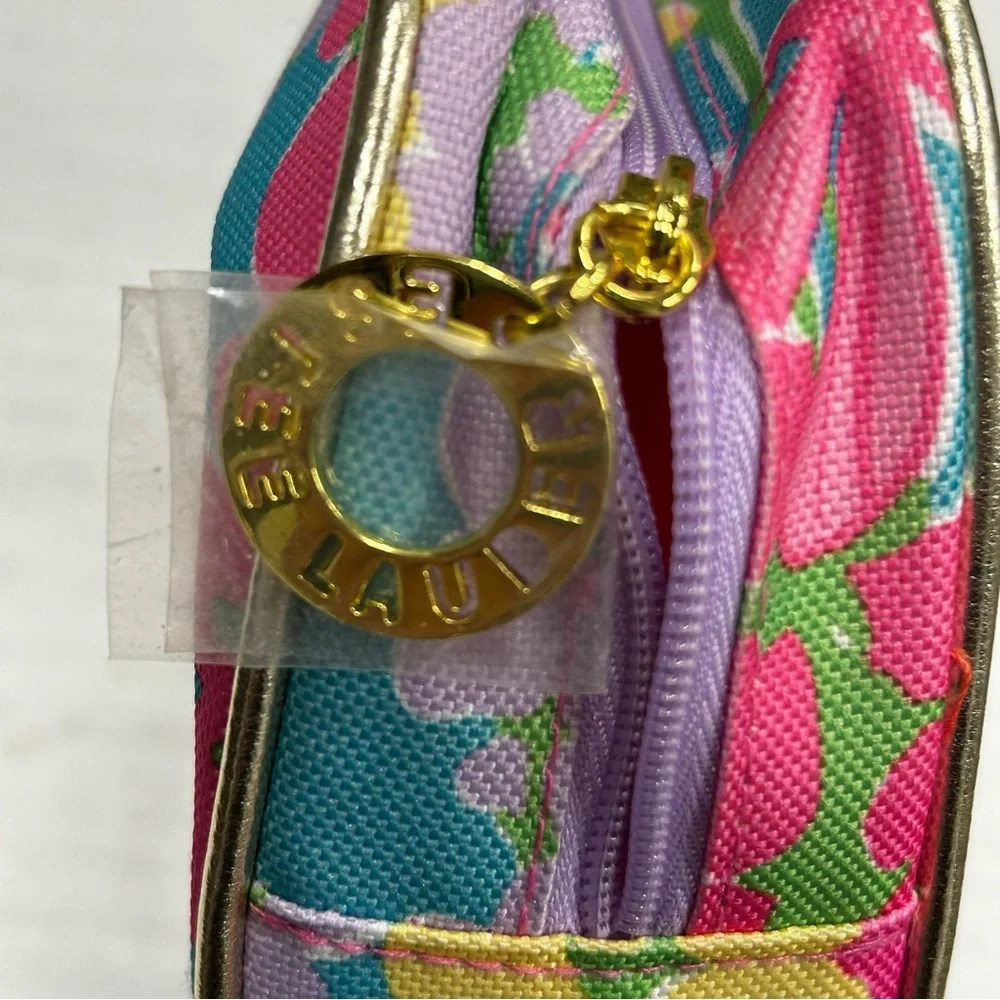 NWOT Lilly Pulitzer For‎ Estee Lauder Floral Makeup Pouch Travel